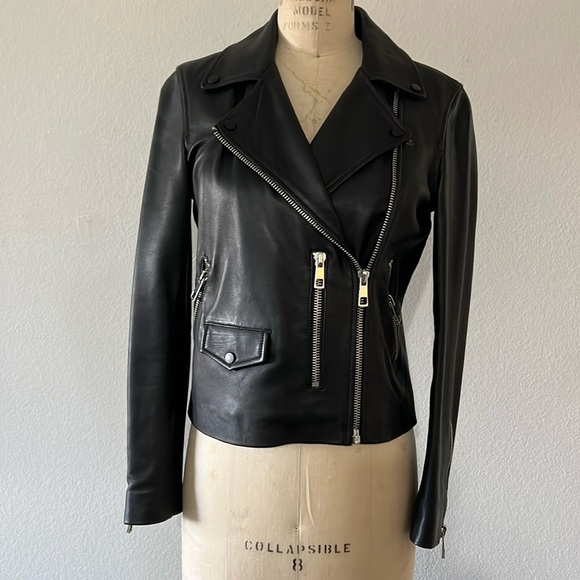Agnes Leather Moto Jacket - Picture 1 of 5